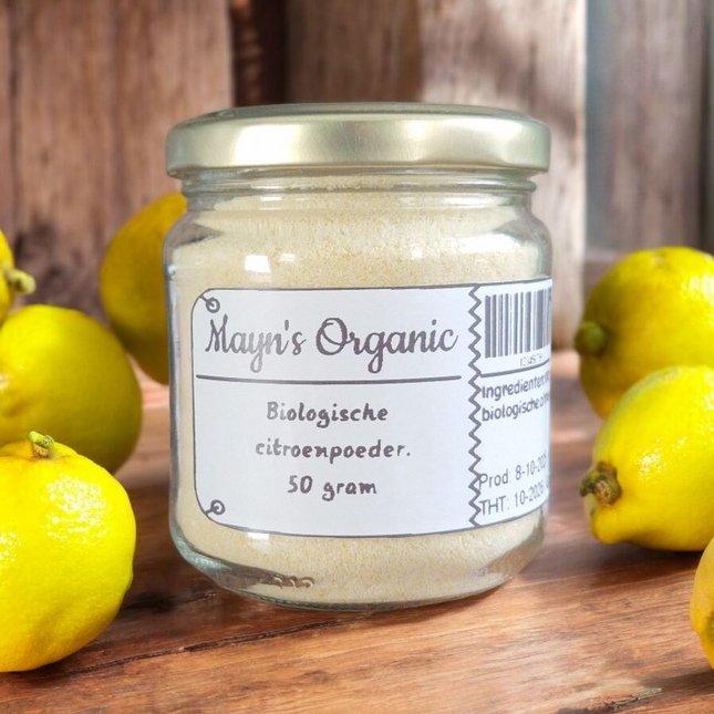 🍋 Biologische Citroenpoeder – 100% puur fruit