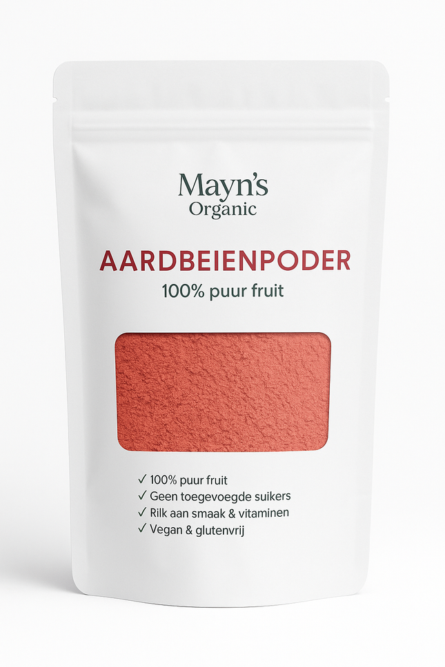 🍓 Aardbeienpoeder – 100% puur fruit.