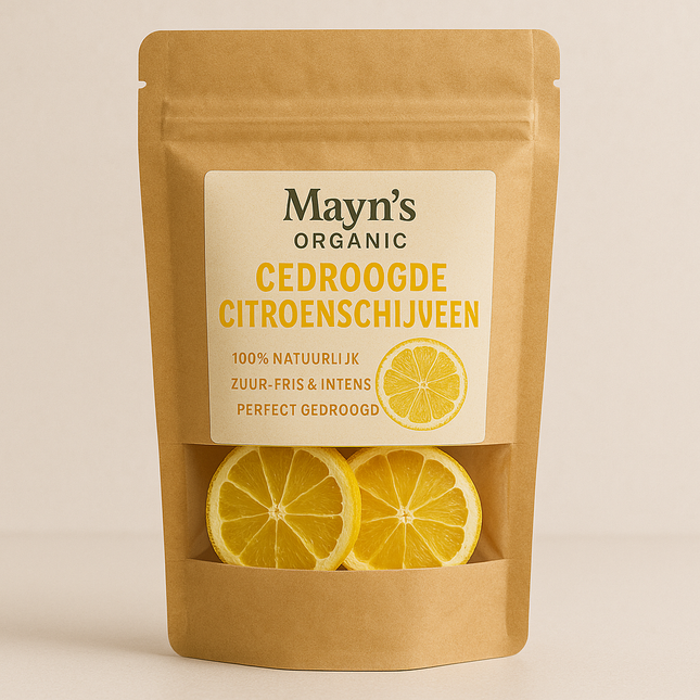 🍋 Mayn's Organic – Gedroogde Citroenschijven