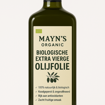 🌿 Mayn's Organic – Biologische Extra Vierge Olijfolie 750 ml
